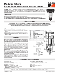Filters Bantam Series Ports 1/8 &1/4; Flow to 30 scfm