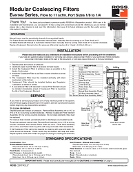 Filtros coalescentes Serie Bantam
