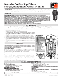 Coalescing Filters Full-Size Series
