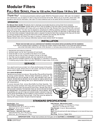 Filters Full-Size Series Ports 1/4 to 3/4; Flow to 155 scfm