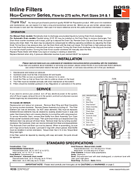 Filters High-Capacity Series Ports 3/4 & 1; Flow to 275 scfm