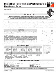 Remote Pilot Regulators High-Relief High-Capacity Series