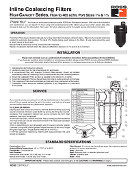 Coalescing Filters High-Capacity Series 465 scfm