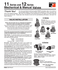 Válvulas mecánicas y manuales serie 11 y serie 12