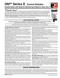 Instrucciones de instalación de válvulas DM2 Serie E