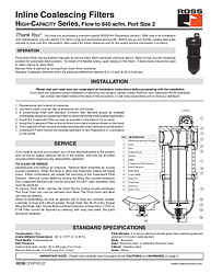 Coalescing Filters High-Capacity Series 840 scfm