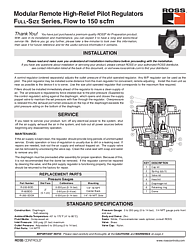 Remote Pilot Regulators High-Relief Full Size Series