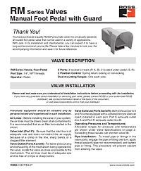 Pedal manual de válvulas serie RM con protector