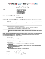 ATEX Declaration of Conformity