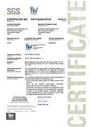 Certificate Functional Safety SGS-TUV Saar GmbH (SIL)