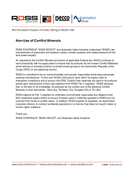 Non-Use of Conflict Minerals Declaration