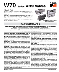 Válvulas ANSI serie W70
