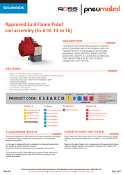 E13AXCD-0 Certified Exd IIC Solenoid Assembly Datasheet