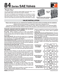 84 Series SAE Valves