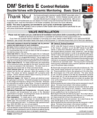 DM1 Series E Valves Installation Instructions