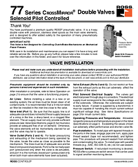 77 Series Solenoid Pilot Valves Installation Instructions