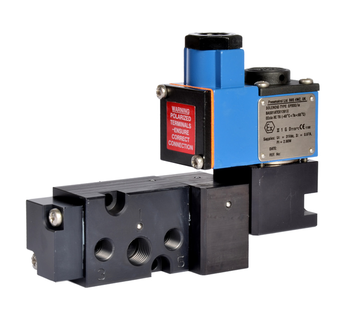 C15 - 1/4", BSP/NPT, Namur Mount, 3/2 or 5/2, Internal or External Pilot, Single or Dual Solenoid