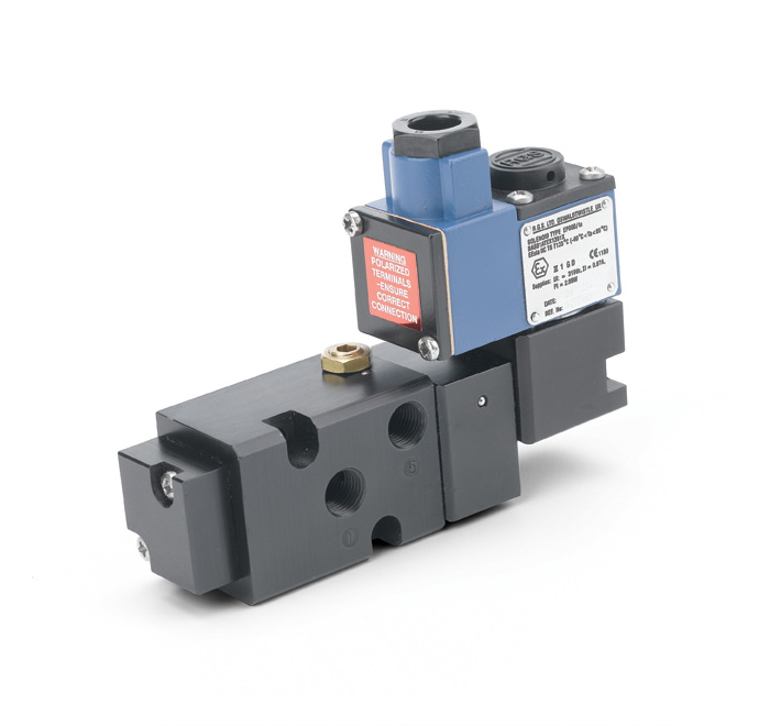 T23 - 1/4", BSP/NPT, Namur Mount, 3/2, Integral Speed control, Internal or External Pilot, Single Solenoid
