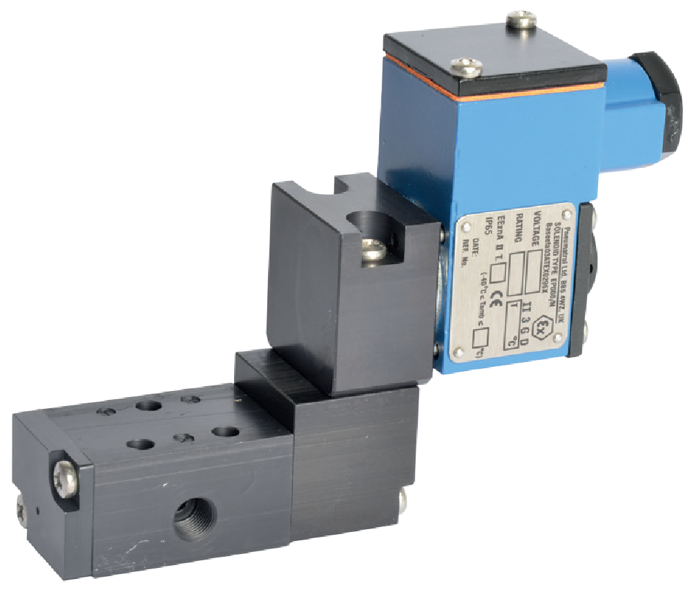 E13 - 1/4", BSP/NPT, Remote Mount, 3/2, Internal or External Pilot, Single or Dual Solenoid