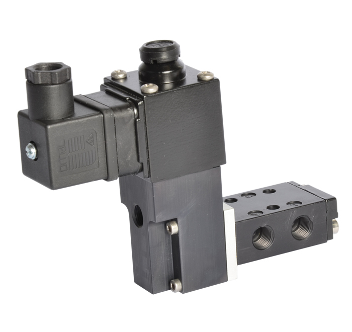 1/8", BSP/NPT, Montaje remoto, 3/2, Baja presión, Piloto externo, Solenoide simple