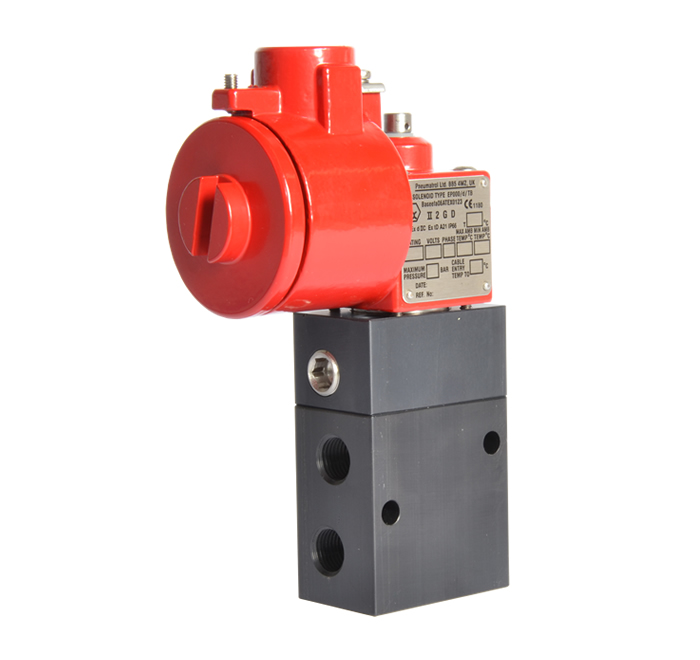 1/4", BSP/NPT, válvula de asiento, 3/2, piloto interno o externo, solenoide único