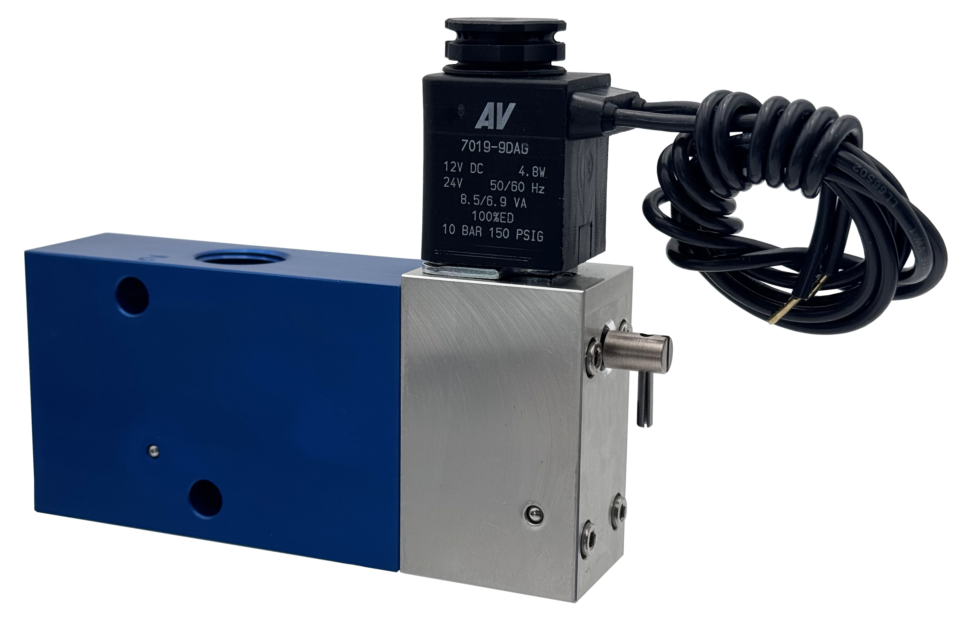 H20 3/2 Single Solenoid Valves - Turn-Lock Manual Override