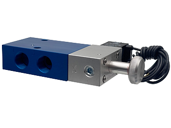 H20 3/2 Single Solenoid Valves - Push-Turn-Lock Manual Override