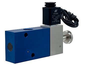 H20 3/2 Single Solenoid Valves - Push-Turn-Lock Manual Override